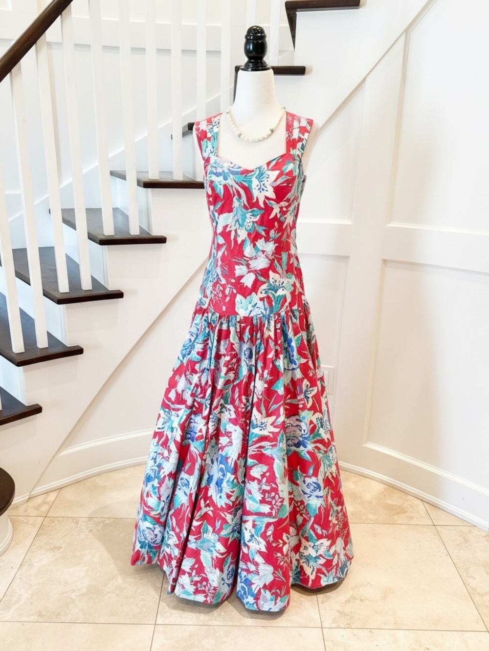 Vintage Laura Ashley Floral Chintz Dress, Size 8 - Picture 7 of 17